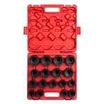Sunex 4684 | 3/4 Inch Dr 6 Pt 17 Pc Standard Metric Set
