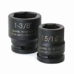 Williams 38450 | 3/4 Drive 1-9/16 Shallow Impact Socket 12 Point, Black Industrial Finish