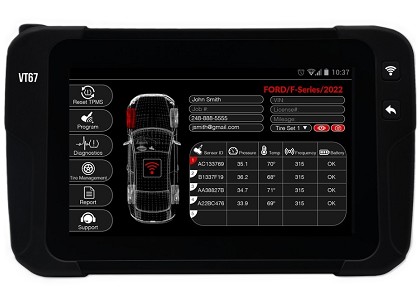 ATEQ VT67-0000 | Complete TPMS & Tire Management Diagnostic Tablet