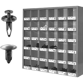 Au-ve-co Products 1052 | Dom Ret Asst/36 Compart Bin