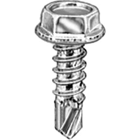 Au-ve-co Products 9611 | 8 X 1/2 Hex Washer Head Teks T.S. Zinc