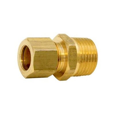 Au-ve-co Products 126 | Brass Male Connector 3/8 Tube Sz 1/4 Thrd