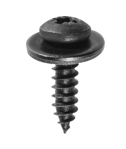 Auveco 23841 | Black Phillips Pan Head SEMS Tapping Screw