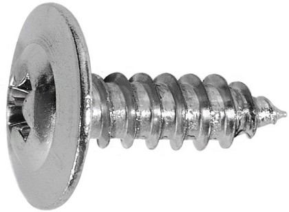 Auveco 24175 | Chrome Round Washer Head Tapping Screw