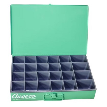 Auveco 1-924 | 24 Compartment Large Drawer Green
