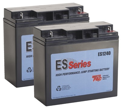 Solar ES1240 | Replacement Batteries (2) for ES6000, ES8000, ES1224