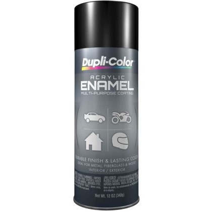 Dupli-Color 57780Z | Multi-Purpose Enamel Gloss Black (Osha Black) Aerosol 12 Oz Da1600