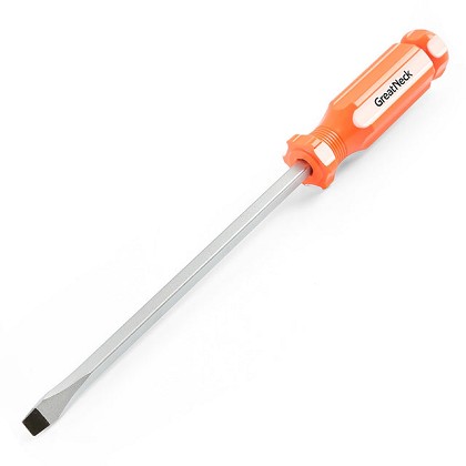 GreatNeck 73023 | 1/4 x 6 Inch Slotted Square Shank Screwdriver