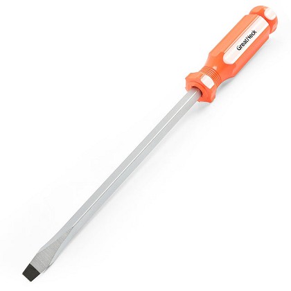 GreatNeck 73034 | 5/16 x 8 Inch Slotted Square Shank Screwdriver