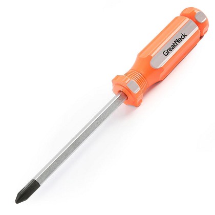 GreatNeck 73122 | #2 x 4 Inch Phillips Square Shank Screwdriver