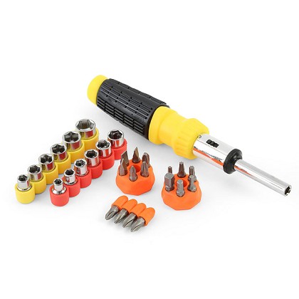 GreatNeck 92018 | Ratcheting Screwdriver Set, 34-Piece