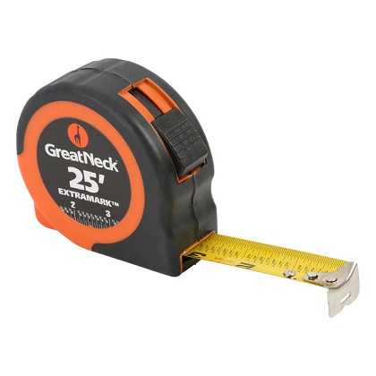 GreatNeck 95005 | ExtraMark Tape Measure, 25 Ft. x 1 Inch
