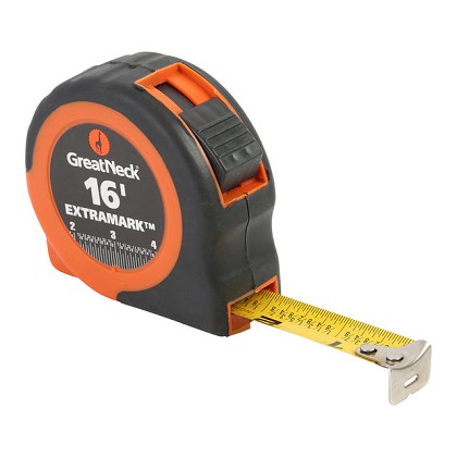 GreatNeck 95006 | ExtraMark Tape Measure, 16 Ft. x 3/4 Inch
