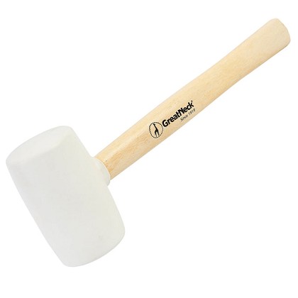 GreatNeck RMW16 | Rubber Mallet – White Head, 16 Oz.