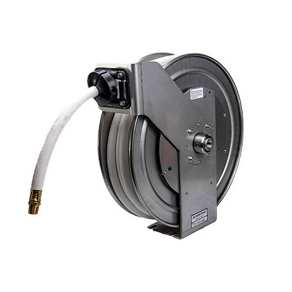 Hosetract LCS-300-SSV | Stainless Steel Hose Reel, Spring Retractable, 3/8