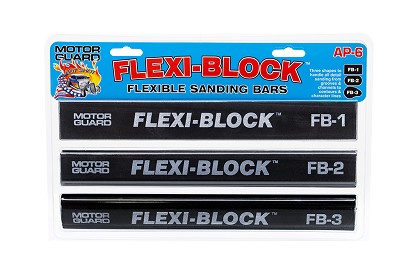 Motor Guard Corp AP-6 | Flexi-Block Assortment of 3 Sanding Blocks