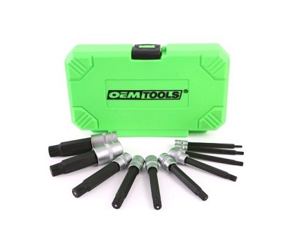 OEM Tools 23907 | 10 Piece Magnetic Long Triple Square Bit Socket Set