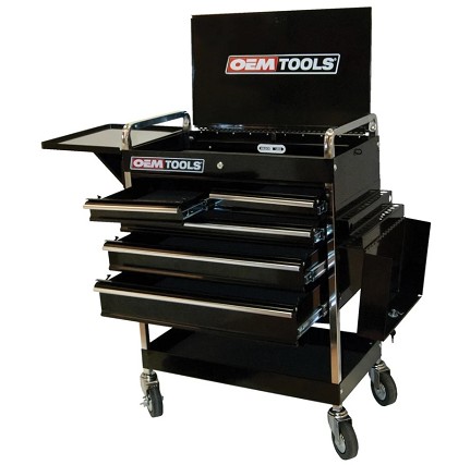 OEM Tools 24963 | Service Cart with Five Drawers and One Tray