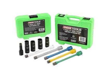 OEM Tools 69003 | 1/2in Drive Flip Socket Torque Bar Set 5 Piece