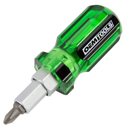 OEM Tools 22592 | Stubby 6-in-1 Screwdriver W/ Acetate Handle