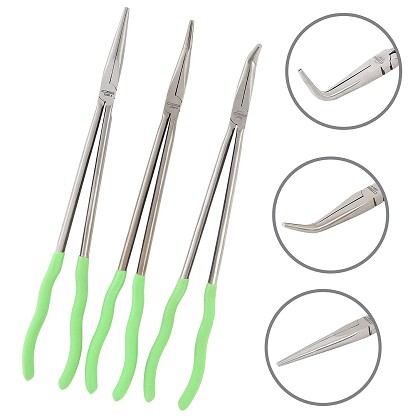 OEM Tools 22660 | 16 Inch Long Reach Long Nose Pliers Set - 3 Piece