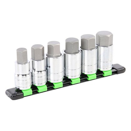 OEM Tools 22999 | 1/2 Inch Drive SAE Hex Bit Socket Set, 6 Piece