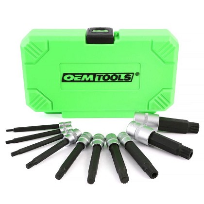 OEM Tools 23519 | 10 Piece Extra Long Triple Square Bit Socket Set