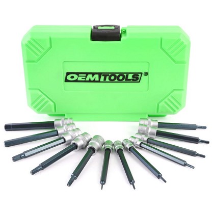 OEM Tools 23902 | 12 Piece SAE Magnetic Long Hex Bit Socket Set