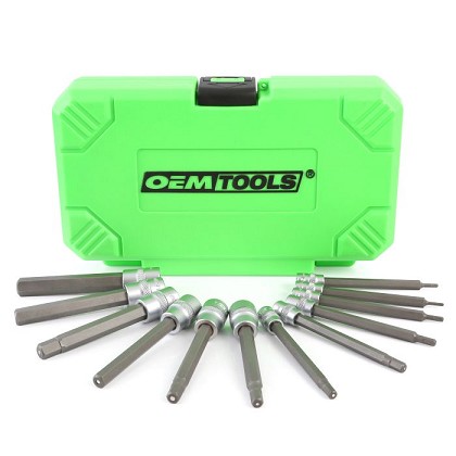 OEM Tools 23903 | 12 Piece Metric Magnetic Long Hex Bit Socket Set