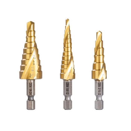 OEM Tools 24372 | 3 Piece Spiral Step Drill Set