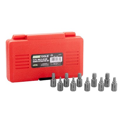 OEM Tools 24375 | 10 Piece Multi-Spline Screw Extractor Set