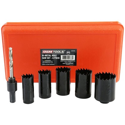 OEM Tools 24378 | 6 Piece Bi-Metal Hole Saw Set