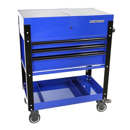 OEM Tools 24730 | 3 Drawer Slide Top Tool Cart - Blue