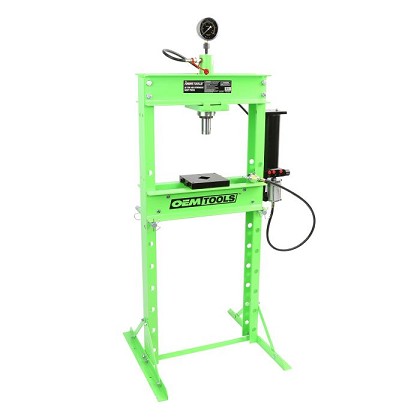 OEM Tools 25087 | Air Hydraulic 20 Ton Shop Press with Double Speed Pump