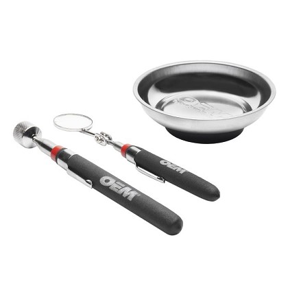 OEM Tools 25294 | 3-Piece Magnetic Tray and Pick-up Tool Set