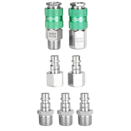 OEM Tools 26133 | High Flow 7 Piece Coupler & Plug Kit, 1/4