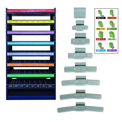 OEM Tools 68953A | Complete Wheel Weight Kit with Floor Rack