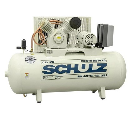 Schulz 932.7541-0 | Oil Less Air Compressor - Tank Mounted, Two Stage