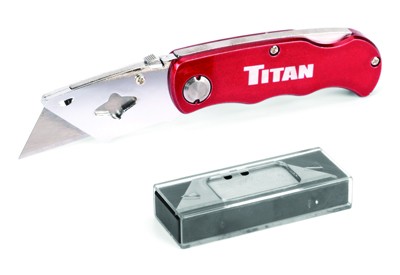 Titan Tools 11015 | Folding Utility Knife - Red