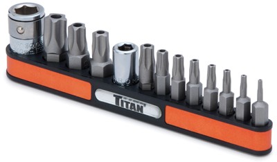 Titan Tools 16137 | 13pc. TR 5Lobe Star Bit Socket Set