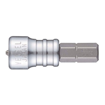 Vessel Tools B33MMBCPZ133HP1 | Insert Bit 1/4 Inch Hex, PZ1 x 33H with Slim Magnet Screw Catcher