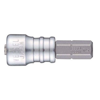 Vessel Tools B33MMBCT2533HP1 | Insert Bit 1/4 Inch Hex, T25 x 33H with Slim Magnet Screw Catcher