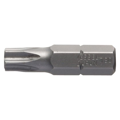 Vessel Tools B33T30254HP1 | Insert Bit 1/4 Inch Hex, T30 x 25.4H