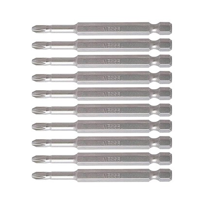 Vessel Tools NTPH275P10K | Neck Torsion Power Bits, PH2 x 75 mm, 10 Piece