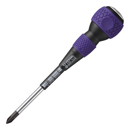 Vessel Tools Usa 230P175 | BALL GRIP Tang-Thru Screwdriver No.230 +1x75