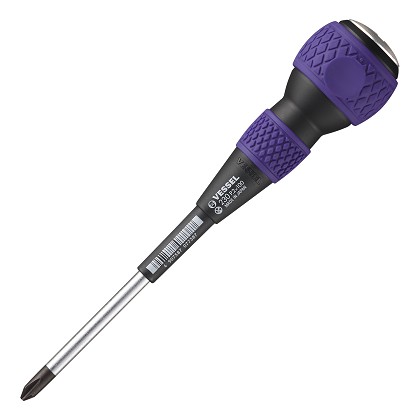Vessel Tools Usa 230P2100 | BALL GRIP Tang-Thru Screwdriver No.230 +2x100