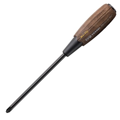 Vessel Tools Usa 330P3150 | WOOD-COMPO Tang-Thru Screwdriver No.330 +3x150