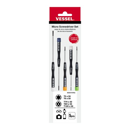 Vessel Tools Usa 99005TXPBU | Micro Screwdrivers Set (Torx 5pcs)