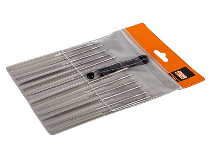Williams BAH24721400 | Needle File Set Bastard Cut Unhandled 140 mm – 12 Pcs