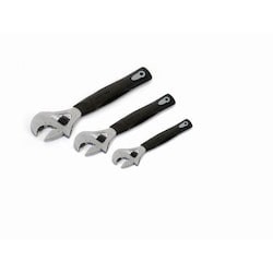 Williams 13343 | 3 Pc. Ratchet Adjustable Wrench Set, Chrome, Comfort Grip, Vinyl Pouch